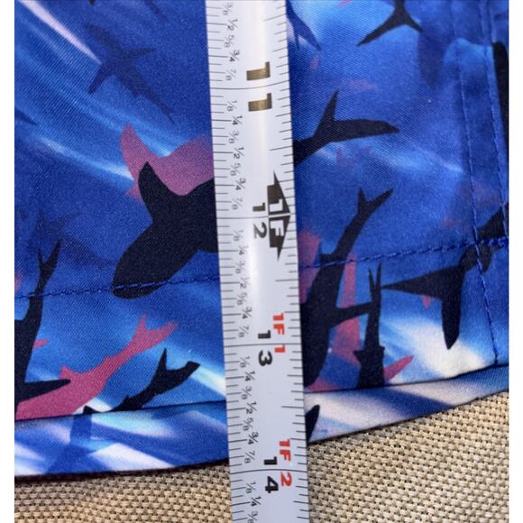 Lands End Xs 4-5 Cool Sharks Swim Trunks Blue & Black NWT - Picture 6 of 6